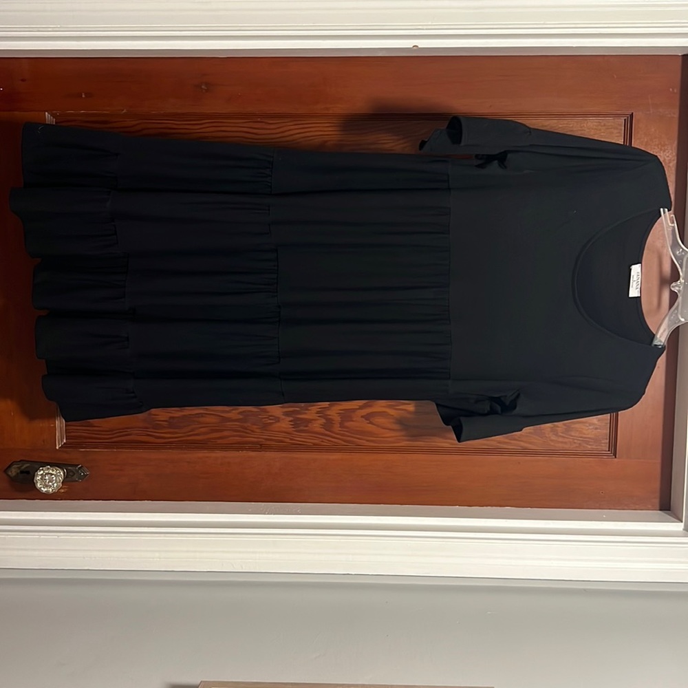 Ruffled arm tiered dress